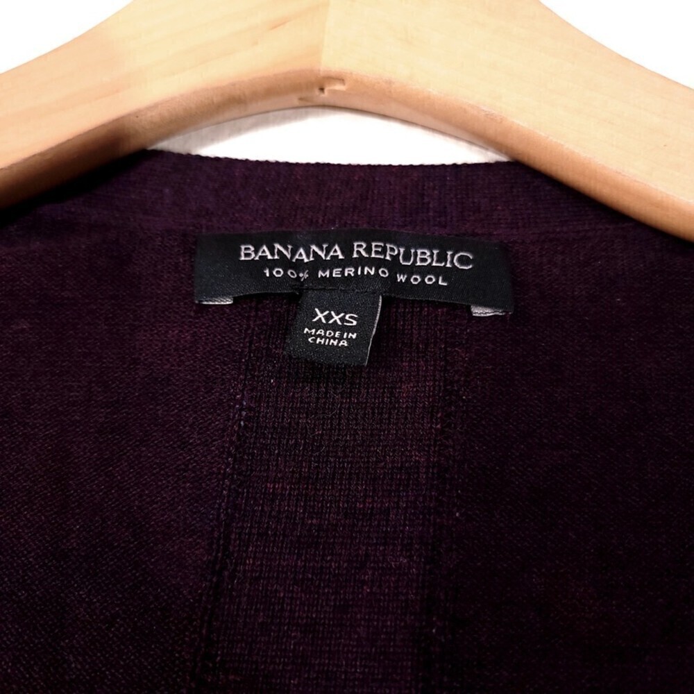 NEW Banana Republic 100% Merino Wool Boyfriend Cardigan Button Down Sweater XXS - Picture 2 of 9